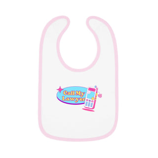 Call my Lawyer Baby Contrast Trim Jersey Bib - *This is not legal advice
