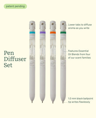 Pen Diffuser Set - 4 - pack with Assorted Essential - *This is not legal advice