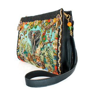 Environmental Law Embroided and Beaded Crossbody Handbag