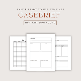 100 Page Case Brief with Table of Contents Digital Download - *This is not legal advice