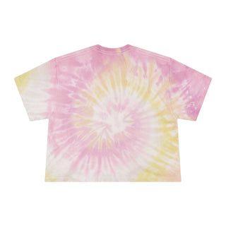Chill Vibes Tie-Dye Crop Tee, Casual Summer Top, Gift for Her, Beach Wear, Trendy T-Shirt, Comfortable Festival Apparel