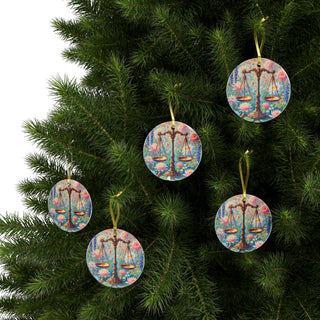 Scales of Justice Glass Ornaments