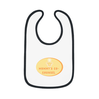 Mommy's Co-Counsel Baby Contrast Trim Jersey Bib