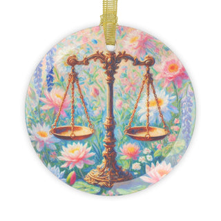 Scales of Justice Glass Ornaments