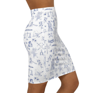 Courtroom Botanica Women's Mid-Waist Pencil Skirt