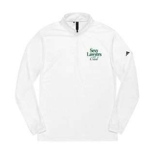 Embroidered 'Sexy Lawyers Club' Quarter-Zip Pullover