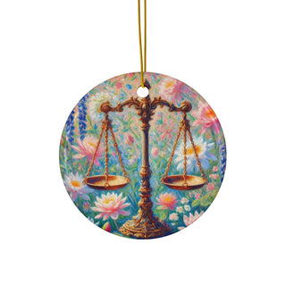 Scales of Justice Ceramic Ornament