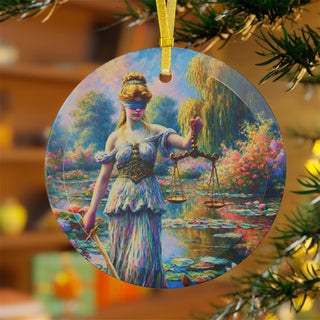 Justice in Bloom Glass Ornaments