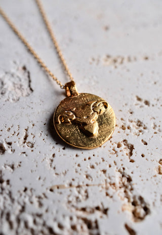Zodiac Coin Necklace: Gold filled/Bronze Pendant / LIBRA