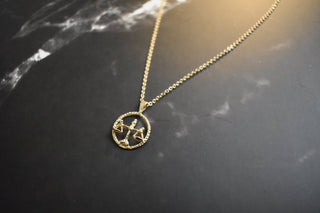 14k Gold Scales of Justice Necklace - *This is not legal advice