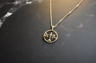 14k Gold Scales of Justice Necklace - *This is not legal advice