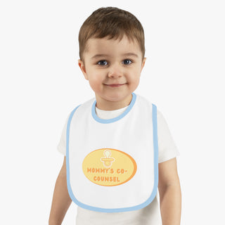 Mommy's Co-Counsel Baby Contrast Trim Jersey Bib