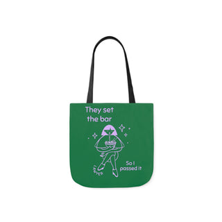 They set the bar so I passed it Canvas Tote Bag, 5-Color Straps