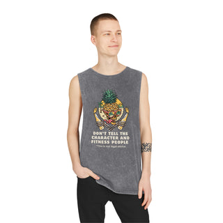 Don't Tell the character and fitness people Unisex Stonewash Tank Top