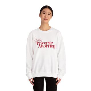 Santa's Favorite Attorney Christmas Crewneck Sweatshirt