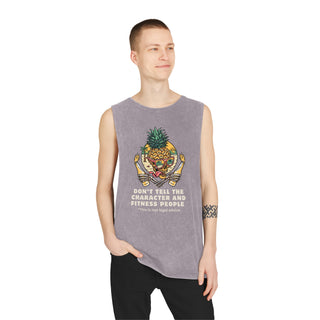 Don't Tell the character and fitness people Unisex Stonewash Tank Top