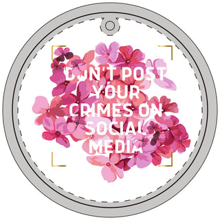 Don't Post Your Crimes on Social Media Crystal Glass Ornament