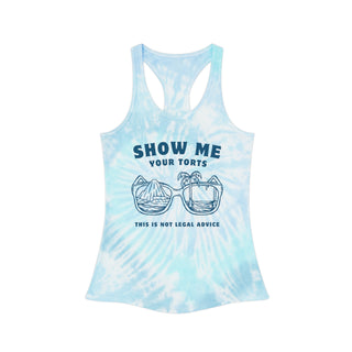 Show me your torts Tie Dye Racerback Tank Top