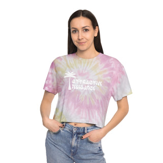 Chill Vibes Tie-Dye Crop Tee, Casual Summer Top, Gift for Her, Beach Wear, Trendy T-Shirt, Comfortable Festival Apparel