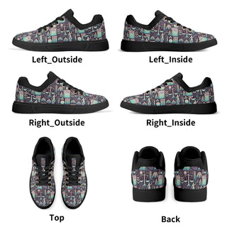 Unisex Lightweight Brand Low Top PU Mesh Skateboard Shoes