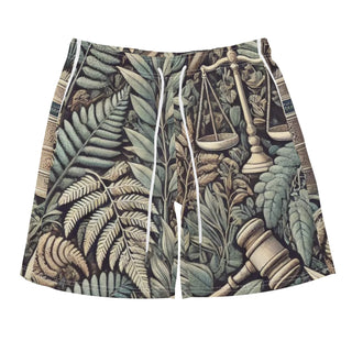 Justice Jungle Mens Hawaiian Short Sleeve Shirt and Shorts Set