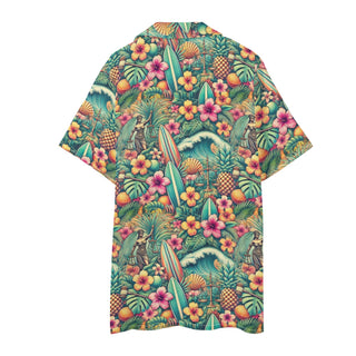 Surf and Scales Mens Regular Fit Hawaiian Short Sleeve Shirt and Shorts Set