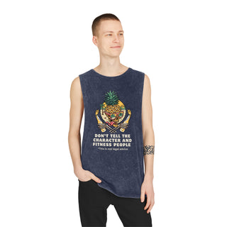 Don't Tell the character and fitness people Unisex Stonewash Tank Top