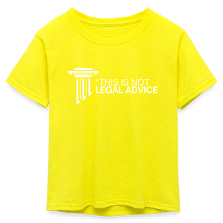 This is not legal advice Kids Neon T-Shirt - neon yellow