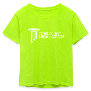 This is not legal advice Kids Neon T-Shirt - neon green