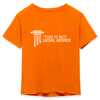 This is not legal advice Kids Neon T-Shirt - neon orange