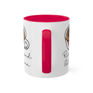 Rise and Outline Colorful Mugs, 11oz