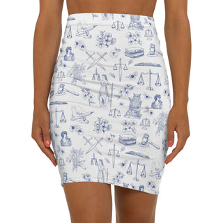 Courtroom Botanica Women's Mid-Waist Pencil Skirt