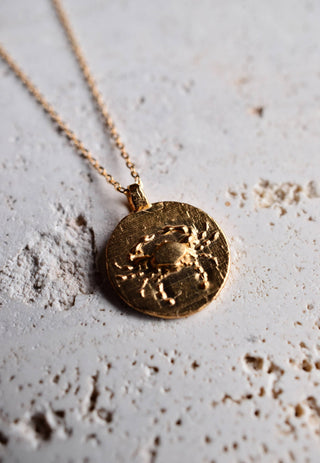Zodiac Coin Necklace: Gold filled/Bronze Pendant / LIBRA
