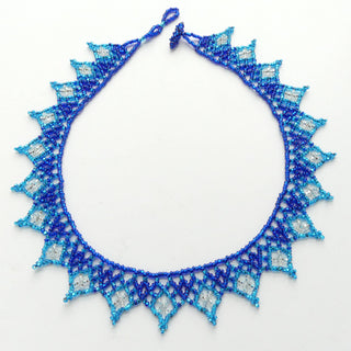 Small Lace Necklace: White