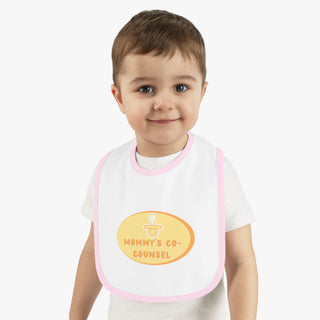 Mommy's Co-Counsel Baby Contrast Trim Jersey Bib