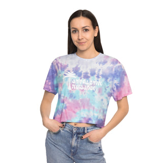 Chill Vibes Tie-Dye Crop Tee, Casual Summer Top, Gift for Her, Beach Wear, Trendy T-Shirt, Comfortable Festival Apparel