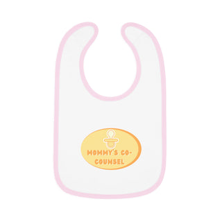 Mommy's Co-Counsel Baby Contrast Trim Jersey Bib