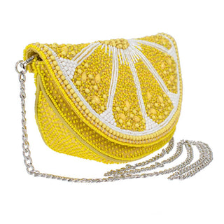 Lemon Law Beaded Crossbody Handbag