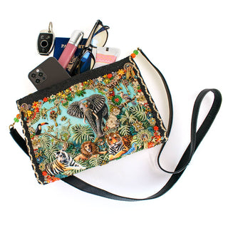 Environmental Law Embroided and Beaded Crossbody Handbag