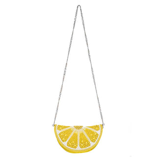 Lemon Law Beaded Crossbody Handbag