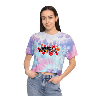 Embezzle Everything Women's Tie-Dye Crop Tee