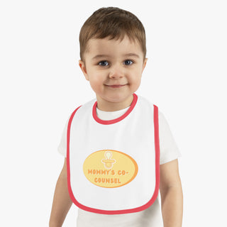 Mommy's Co-Counsel Baby Contrast Trim Jersey Bib