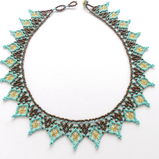 Small Lace Necklace: White