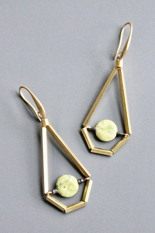 Scales of Justice Japser geometric earrings