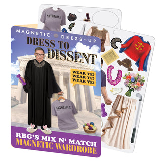 Ruth Bader Ginsburg Dress to Dissent Magnets