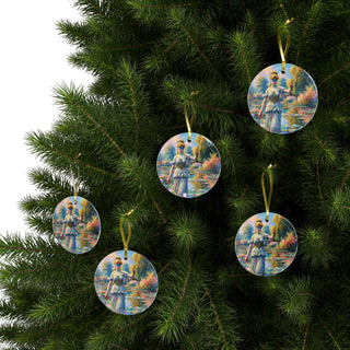 Justice in Bloom Glass Ornaments