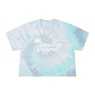 Chill Vibes Tie-Dye Crop Tee, Casual Summer Top, Gift for Her, Beach Wear, Trendy T-Shirt, Comfortable Festival Apparel