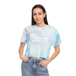 Chill Vibes Tie-Dye Crop Tee, Casual Summer Top, Gift for Her, Beach Wear, Trendy T-Shirt, Comfortable Festival Apparel