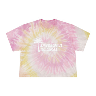 Chill Vibes Tie-Dye Crop Tee, Casual Summer Top, Gift for Her, Beach Wear, Trendy T-Shirt, Comfortable Festival Apparel