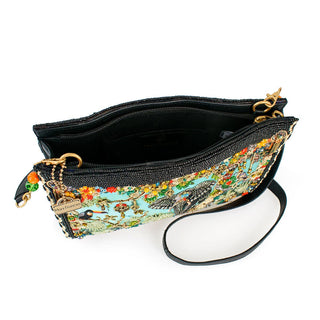 Environmental Law Embroided and Beaded Crossbody Handbag